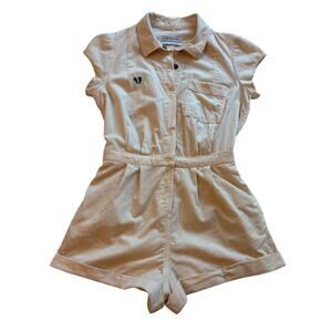 Urban Outfitters women Knockout Cream Romper Size Small